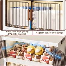 Spacious & Wide Surface Portable Storage Organizers - Stackable Storage Bins With Lids/Wheels/Rolling Drawers, Roomier Foldable Storage Boxes With Lids & Wheels, Foldable Plastic Storage Cabinets For Closet Organization, Multi-Layer Pulley Rack, Dustproof Toy/Clothes Containers For Home Office Dorm & Back To School - 白色 - 查看 3