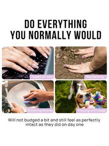 24片杏仁形红色波点法式樱桃亮面亚克力假指甲，情人节新品美甲用品 - 彩色 - 查看 6