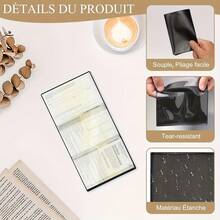 Black Vehicle Registration And Insurance Card Holder - Transparent Plastic Document Sleeve, Suitable For Car/Motorcycle Documents - Black - View 2