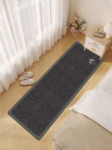 [HOT!!!] 1pc Soft Rubber Kitchen Mat, 3.5mm Thick Kitchen Rug, Black Dandelion Marble Texture Minimalist Style Absorbent Kitchen Floor Mat, Can Be Trimmed To Fit Kitchen Size, Surface Fabric Material, Middle Foam Layer, Bottom Rubber Layer, Suitable For Kitchen Rugs, Kitchen Decor, Wedding Decor, Home Decor, Bathroom Mat, Entryway Mat, Laundry Room Mat, Hallway Carpet, Living Room Mat, Etc. - Multicolor - View 7