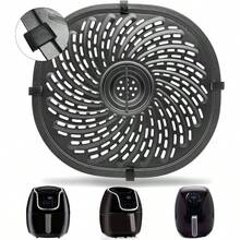 Fryer Tray Power XL Vortex QT Fryer, Oval Nonstick 10.3''9.5'' Fryer Parts Accessories Rack Basket Grill Pan Grill Plate Crisper Plate with Rubber Bumpers - inicial - Ver 2