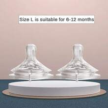 MEILINMAMA 1 cái núm ti giả cho trẻ sơ sinh Meiling Mama cổ rộng 5.5cm bằng silicone, tương thích với bình sữa trẻ em cỡ 5.5cm, phù hợp sử dụng hàng ngày - trắng - Xem 15