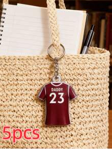 1/3/5件装定制足球球衣钥匙扣，可定制姓名或号码，2026世界杯主题亚克力钥匙扣，送给足球迷的小礼物，适合作为节日礼物、球迷礼物或装饰挂件，可定制钥匙扣，可用作定制礼物、定制背包装饰、学习用品、情人节礼物（男女皆宜）、纪念品、精致配饰挂件，送给朋友、家人、情侣、学校、家居装饰、房间装饰 - 彩色 - 查看 20