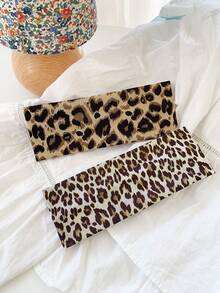 1pc Chic Leopard Print Headband, Elastic Fashion Retro Straight Fabric Sports Yoga Sweatband, New Leopard Print Headband, Street Fashion Hair Accessory Animal Hair Bands Casual Head Wrap Women Hair Accessories Summer Outfits,Festival,Party - Multicolor - View 5