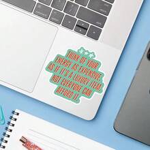1 PIEZA Piensa en tu energía como un adhesivo costoso, calcomanía motivacional de lujo para computadora portátil, cita de autocuidado de vinilo, regalo de límites, adhesivo resistente al agua para botellas, calcomanía duradera y de alto valor para tumbona, vinilo de afirmación positiva para cuaderno, lindo adhesivo de autoamor para automóvil, decoración de botella de agua para diario de manifestación - Multicolor - Ver 5