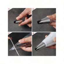 100 PCS Piping Bag | Reusable, Cake Decorating/Baking | Anti-Burst & Easy-Clean - Trong suốt - Xem 4