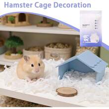 Ropa De Cama De Conejito Para Conejos - Ropa De Cama De Hámster De Papel Natural Suave |   Absorción De Agua, Decoración Segura De La Jaula Para La Casa De Criadero Al Aire Libre De Interior, Hábitat, C - 1 - Ver 2