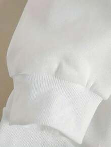 2026 Long Sleeve Tops Women Nurse Theme Printed Sweatshirt - Soft Loose Long Sleeve Sweater With Stethoscope And Nursing Logo, Machine Washable Spring Summer Casual Workwear (Nurse Clothing) - Round Neck Pullover, Bright Stethoscope Bow Design, Medium Elastic Comfortable Fabric, H-Shaped Silhouette Suitable For Daily Wear, Breathable Material Loose And Comfortable Winter Clothes For Women Plus Size Women Clothes - 白色 - 查看 4