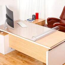 1 Piece Of Transparent PVC Desk Mat, Which Can Also Be Used As An Office Mat, Large Mouse Pad, Laptop Desk Mat, Manicure And Makeup Desk Mat, Coffee Table Mat, Dressing Table Mat, TV Stand Mat, And Shoe Cabinet Surface Protector.