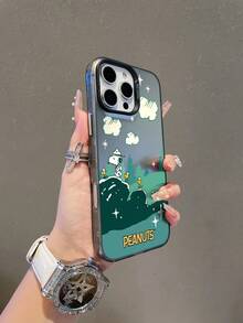 SNOOPY A Cartoon Animation  Dynamic Color Silver Shell Shockproof Tpu Material Phone Case Can Be Given As A Holiday Gift. It Is Applicable To Iphones. The New Model Is Suitable For IPhone13/14/15/16/17Pro Max Phone Cases - Multicolor - View 7