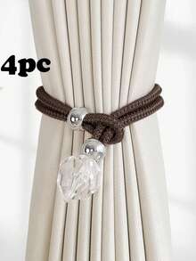 1/2/4 luksusowe kryształowe zawieszki z poliestru do zasłon, odpowiednie do mocowania i dekoracji zasłon, dostępne w wielu kolorach