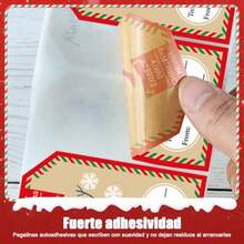 YQQ 250 Piezas de Etiquetas Navideñas Autoadhesivas 2x3" Rollo de Etiquetas de Regalo para Cajas de Sobres Decoraciones Navideñas y Papel de Regalo 6 Estilos Alce Muñeco de Nieve 29394 - 2 - Ver 4