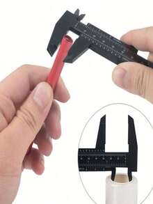 2/1pc Portable Plastic Eyebrow Ruler, Vernier Caliper, Tattoo Ruler, Ruler, Plastic Permanent Makeup Measuring Tool - Multicolor - View 5