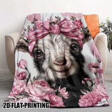 Girl Who Loves Goats Blanket, Goat Enthusiast Blanket, Super Soft Flannel Printed Blanket,As Birthday Gifts, Family, Wedding, Souvenir Blankets, Polyester Blankets Suitable For All Seasons, Washable, Machine Washable, Lightweight, Breathable, Comfortable, Warm, Unique, 280gsm For Him, Her Personalized Ideal Gifts For Her, Him, Family, Boyfriend, Girlfriend, Father, Family, Mother, Lover, Daughter, Son, Grandfather, Grandmother, Friend, Classmate, Pet. Perfect Nap, Camping, Travel, Home, Daily Life, Office Decoration, Birthday, Anniversary, Valentine's Day, Thanksgiving, Christmas, Halloween, Mother's Day, Father's Day, Wedding, New Year Gifts ,Sofa,Bed,Car,Bedroom,Living Room,Office, Outdoor Camping, Beach,Wall Decoration - Multicolor 18 - View 2