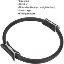 Yosoo Pilates Circle, Pilates Ring Espuma Acolchada Ejercicio Elstico para el Hogar - Negro - Ver 5