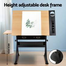 Artiss Drawing Desk Drafting Table - Maple - View 4