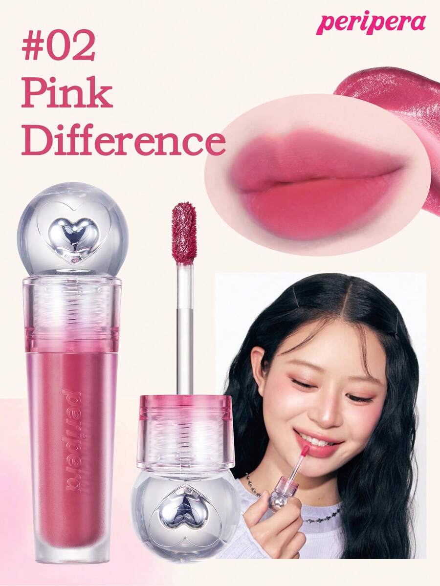 Peripera 保湿啫喱唇彩，唇釉，韩式唇彩，显色度高，持久显色，轻盈舒适，滋润保湿，自然光泽，持久舒适，不粘腻，适合戴口罩使用，不留白痕，韩妆，韩国化妆品
