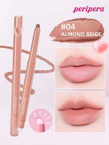 Peripera Chì kẻ môi K-Beauty PUFFY PLUMPING DEW, có đầu cọ silicon, màu nude, kẻ viền môi dạng kem mềm mượt, lớp nền lì, lâu trôi, trang điểm Hàn Quốc, trang điểm hàng ngày - #04 Màu be hạnh nhân - Xem 8