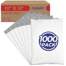 Fuxury 25 Pcs Poly Mailers 17.7 X 22" XL Shipping Bags For Clothing Strong Adhesive Shipping Mailing Envelopes Large Self-Sealing Polymailer For Small Business White #10 - Trắng + 10x13" 1000 chiếc - Xem 1
