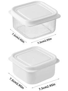 1个带盖冰箱食品储物盒，便当盒，洋葱姜蒜储物盒，透明塑料小盒，备餐盒，厨房适用，办公室午餐盒，洋葱姜蒜储物盒 - 彩色 - 查看 13