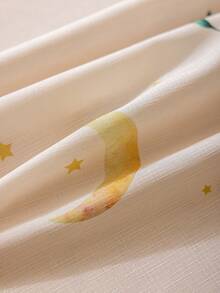 1pc Elegant Beige Rectangular Tablecloth, Featuring Colorful Lanterns, Floral Patterns And Golden Moon Design, Machine Washable, Suitable For Dining Table, Coffee Table, Kitchen, Dining Room, Living Room, Parties, Celebrations, Festivals, Gifts - Multicolor - View 10