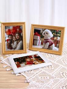 1pc 6"/7" Vintage Photo Frame Decor, Desktop Display Stand, Photo Album Holder, Multiple Sizes Available - Multicolor - View 2