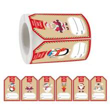 YQQ 250 Piezas de Etiquetas Navideñas Autoadhesivas 2x3" Rollo de Etiquetas de Regalo para Cajas de Sobres Decoraciones Navideñas y Papel de Regalo 6 Estilos Alce Muñeco de Nieve 29394 - 2 - Ver 1