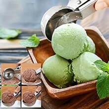 1 Piece, Ice Cream Scoop, Melon Seed Scoop, Stainless Steel Baking Scoop, Dig-Out Ice Cream Scoop With Trigger, Modern Dough Scoop, Reusable Melon Seed Scoop, Suitable For Restaurants, Weddings, Parties, Home Kitchen Gadgets, Dorm Essentials - Multifunctional Spoon - View 5
