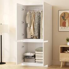 Bedroom Armoires - White + Wood - View 12