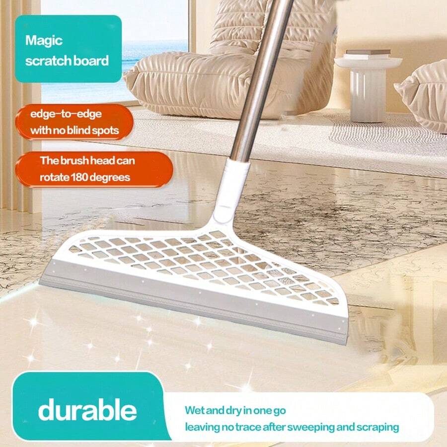 Magic Scraper Broom, Bathroom Floor Silicone Wiper Broom, Bathroom Glass Wiper, Dust-Free Scraper, Sweeping The Floor Clean