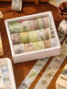 20 Rolls Vintage Washi Tape Set, Suitable For Scrapbooking, Diary, DIY Decoration, Fashion Washi Tape, Great Gift For Friends Planner - Multicolor - View 5