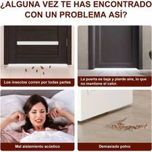Guardapolvo para Puerta, Burlete y Cubre Polvo para Puerta, Fcil Instalacin, Silicn Premium para Puertas Interiores/Exteriores, para Hogares y Oficinas Gris, Talla nica - Marrón + Talla única - Ver 3