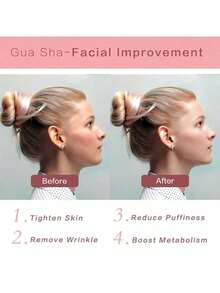 Natural Jade Gua Sha Massage Board, Rose Quartz Gua Sha Board, Jade Facial Massage Tool, Suitable For Facial, Neck, Back And Body Gua Sha Massage - Multicolor - View 7