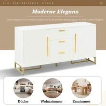 Storage Cabinets - White + MDF - View 6