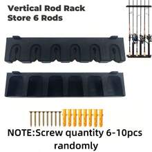 2个装水平式鱼竿架，壁挂式鱼竿架，适用于车库，鱼竿收纳