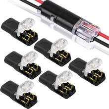 12 terminales de conector de doble cable, adecuados para calibre de cable de 22 a 20 AWG, para arneses de cableado de vehículos/automotrices, instalaciones de iluminación LED y otros proyectos de cableado eléctrico. - Negro - Ver 5