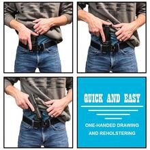 9mm, 380, 45ACP Pistol Holster, IWB/OWB Concealed Carry Holster With Magazine Pouch, Unisex, Fits Left Or Right Hand, Compatible With S&W, M&P, Sig And Other Models - Multicolor - View 11