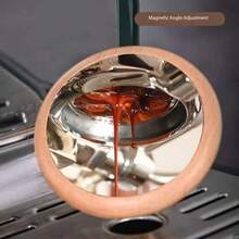 1 pieza Espejo para tiro de espresso para portafiltro sin fondo, herramienta de observación del flujo de espresso, accesorio de máquina de café con lente plateada - (Artículo No.Y22146WS) Espejo plateado de forma redonda - Ver 4