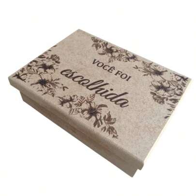 10 Caixas 20x15x5 Convite Decorada em MDF para Madrinha Você Foi Escolhida