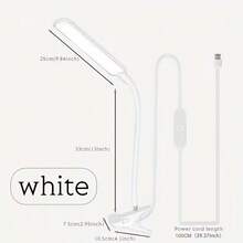 1pc USB-Powered Simple Clip-On Lamp - White Light - View 11