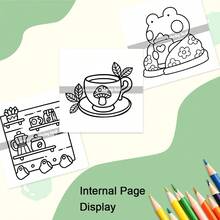 GDTME Carte de colorat pentru adulți pentru ameliorarea stresului: modele drăguțe și confortabile, calde și minimaliste, 24 de pagini groase, poate fi folosită ca felicitări, articole de papetărie pentru colorat, cadouri de relaxare, cadouri de Crăciun, cadouri de ziua de naștere, cadouri pentru femei, rechizite de artă, 7,9x7,9 inci.