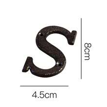 1pc 3 Inch House Number Sign, Home Address Letter Number, Vintage Cast Iron Home Number Solid Metal Gate Mailbox Number - Multicolor - View 12
