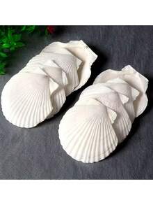 5/10 piezas Conchas de vieira blancas, tamaño 4-5 pulgadas (10.16-12.7cm) - Conchas naturales, adecuadas para manualidades DIY, pintura, decoración de bodas en la playa y decoración del hogar - Gran paquete de conchas brillantes y lisas, excelentes para manualidades hechas a mano, decoración con tema costero y elaboración de joyas con conchas - Blanco - Ver 3