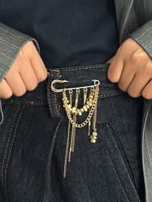 1pc European And American Vintage Linen-faced Eagle Shaped Brooch, Fashionable And Personalized Lapel Pin For Men's Suits - Yellow Gold - View 12