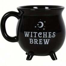 1pc Witch Cauldron Mug - Halloween Ceramic Coffee Cup, Suitable For Coffee, Tea, Potions, Witchcraft Parties, Gothic Brewing Chalice, Unique Gift For Men And Women