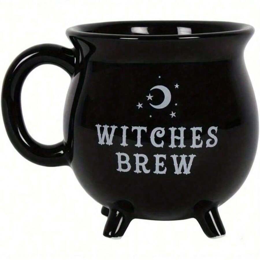 1pc Witch Cauldron Mug - Halloween Ceramic Coffee Cup, Suitable For Coffee, Tea, Potions, Witchcraft Parties, Gothic Brewing Chalice, Unique Gift For Men And Women