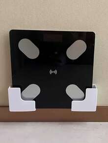 2pcs Wall-Mounted Weight Scale Storage Rack - Seamless Adhesive, No Drilling Installation | Durable Plastic Material, Space-Saving, Bathroom Storage Rack | Compatible With Body Fat Scale/Fitness Equipment/Digital Scale | Stylish Compact Design, Suitable For Bathroom/Home Gym/Laundry Room | Strong Adhesive Storage Rack - Stores Weight Scale And Fitness Accessories | Tool-Free, Easy Installation - Essential For Small Space Home Organization