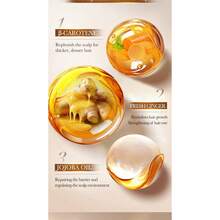 Suero de cabello con aceite de banana en bola rodante, repara el cabello dañado, agrega brillo, nutrición profunda, acondicionador del cabello, controla el frizz, apto para todo tipo de cabello - transparente - Ver 7