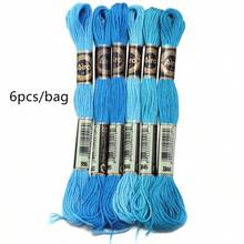 6pcs/Pack Polyester Cross Stitch Embroidery Thread, Clothing Embroidery Accessory, Handwork Embroidery Floss, 8m/Pc - Embroidery Thread - View 26