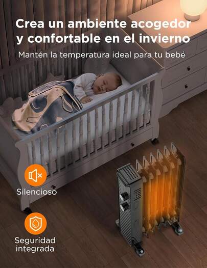 MHO150MBB Calefactor de Aceite Eléctrico Negro Pure Heat 25"